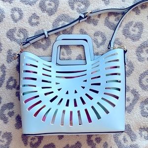 A New Day Blue Crossbody Bag with Multicolor Pouch